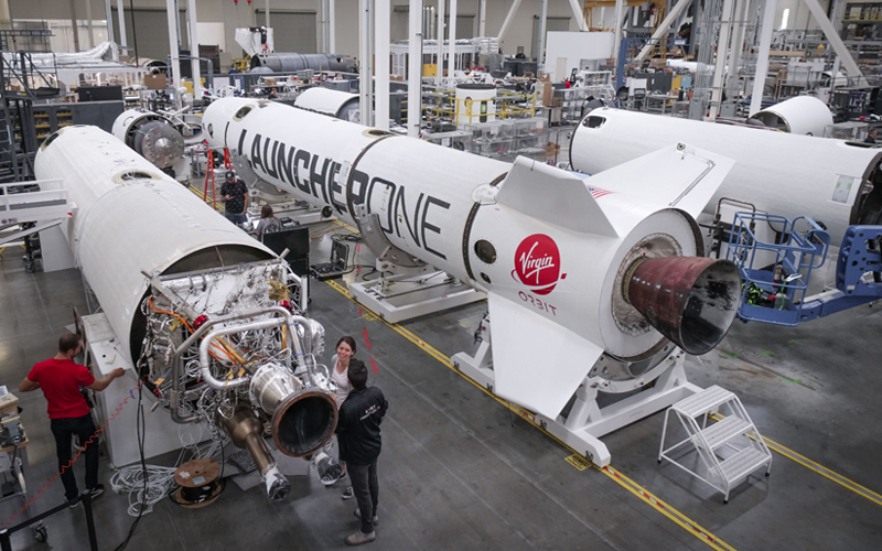 Virgin Orbit rings the opening bell of the NASDAQ exchange