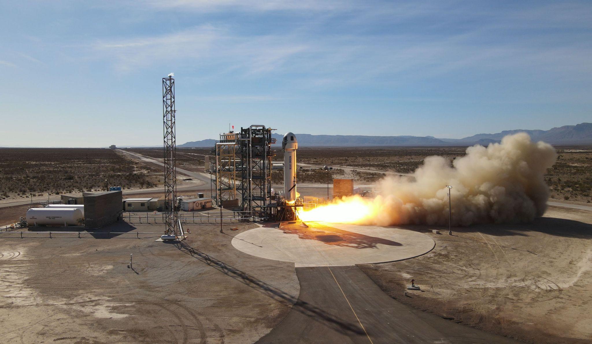 video of blue origin rocket landing