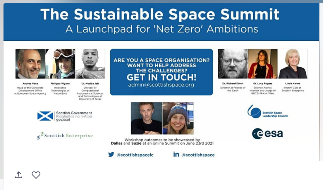 The Sustainable Space Summit launches in Scotland today