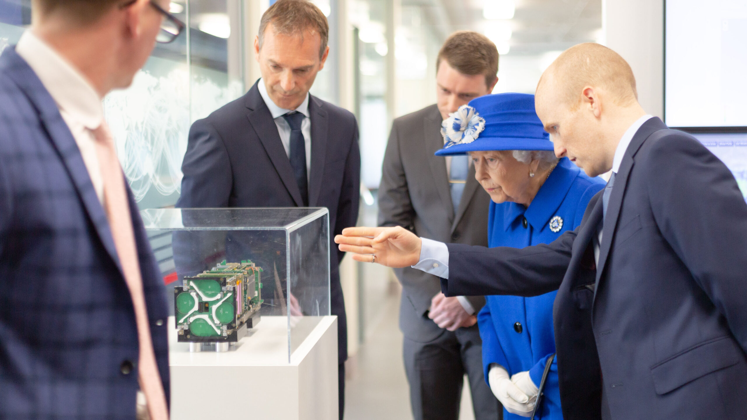 The Queen Visits Scottish Space Centre to Examine Earth-Observing Satellites