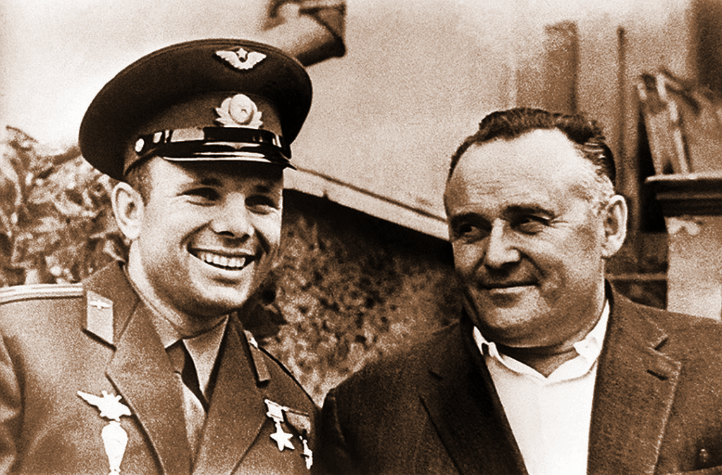 Sergey Korolev with Yuri Gagarin