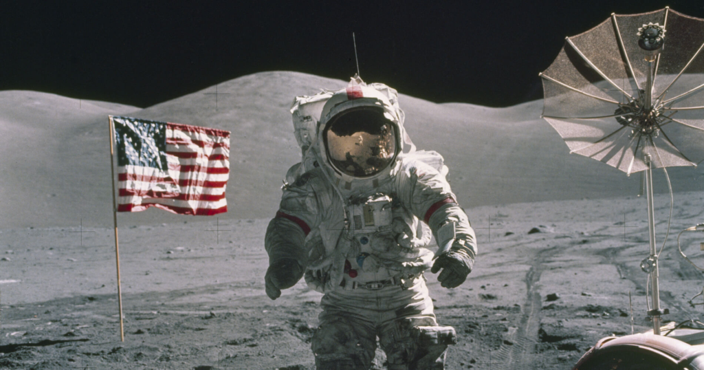 Astronaut on the Moon surface