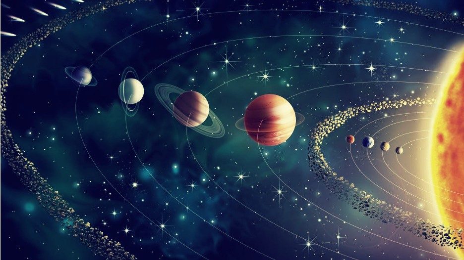 inner surface of the planets