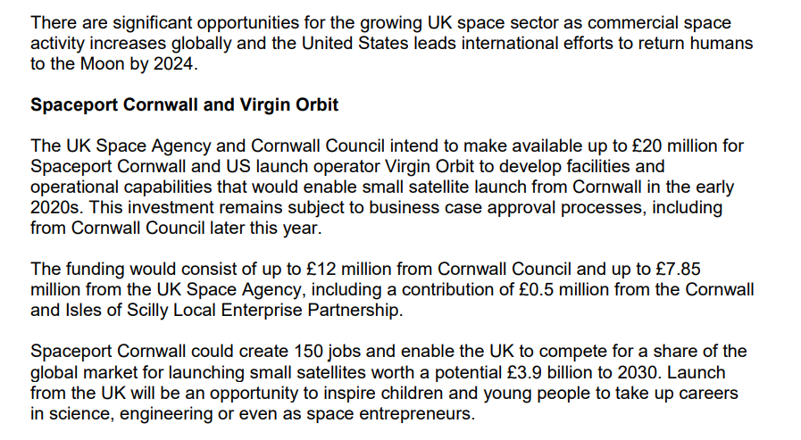 Spaceport Cornwall press release