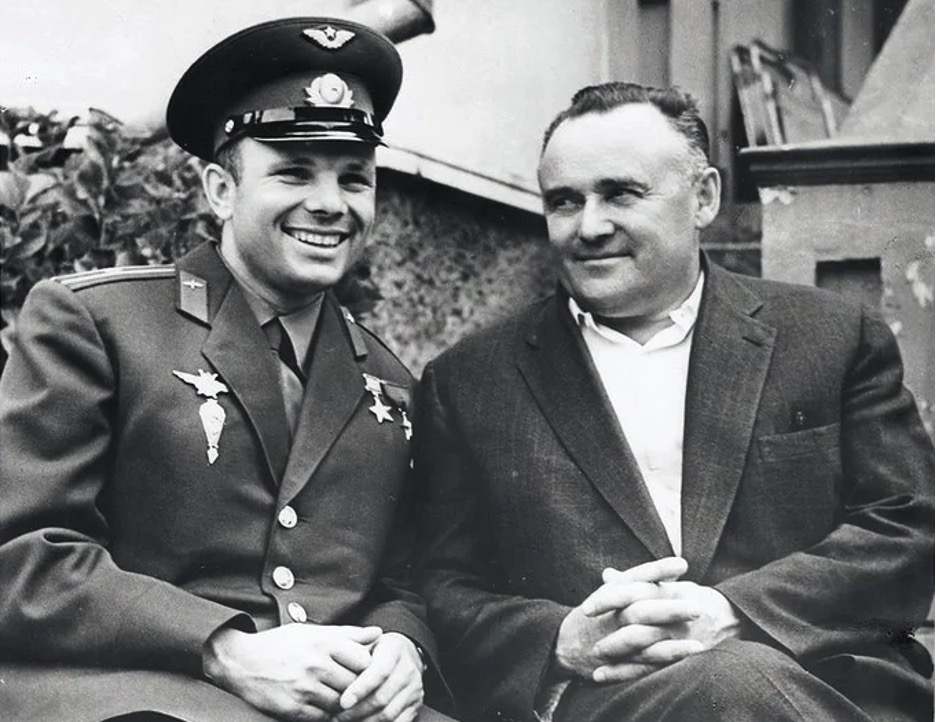 Gagarin and Sergei Korolev