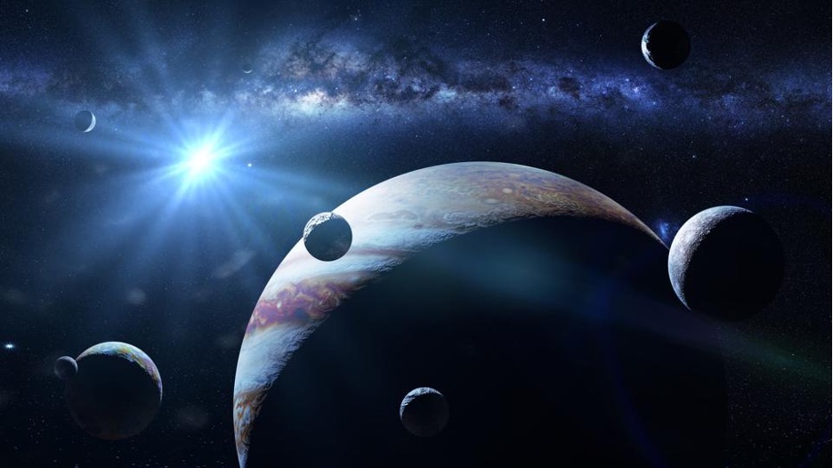 Which planet has the most moons and how many