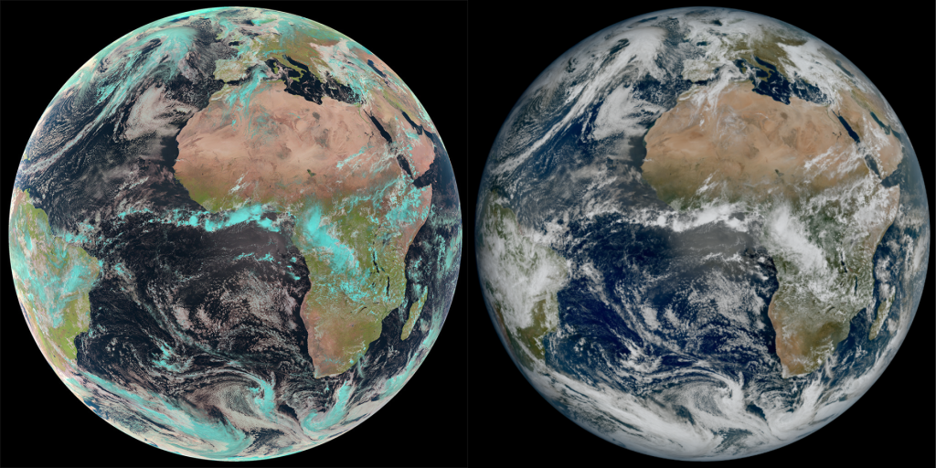 Meteosat Third Generation – Imager 1 vs 2nd generation satellite image 