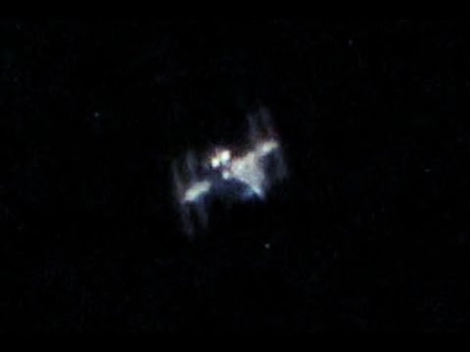 Binocular view of the ISS