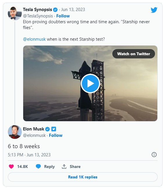 Elon Musk Starship launch