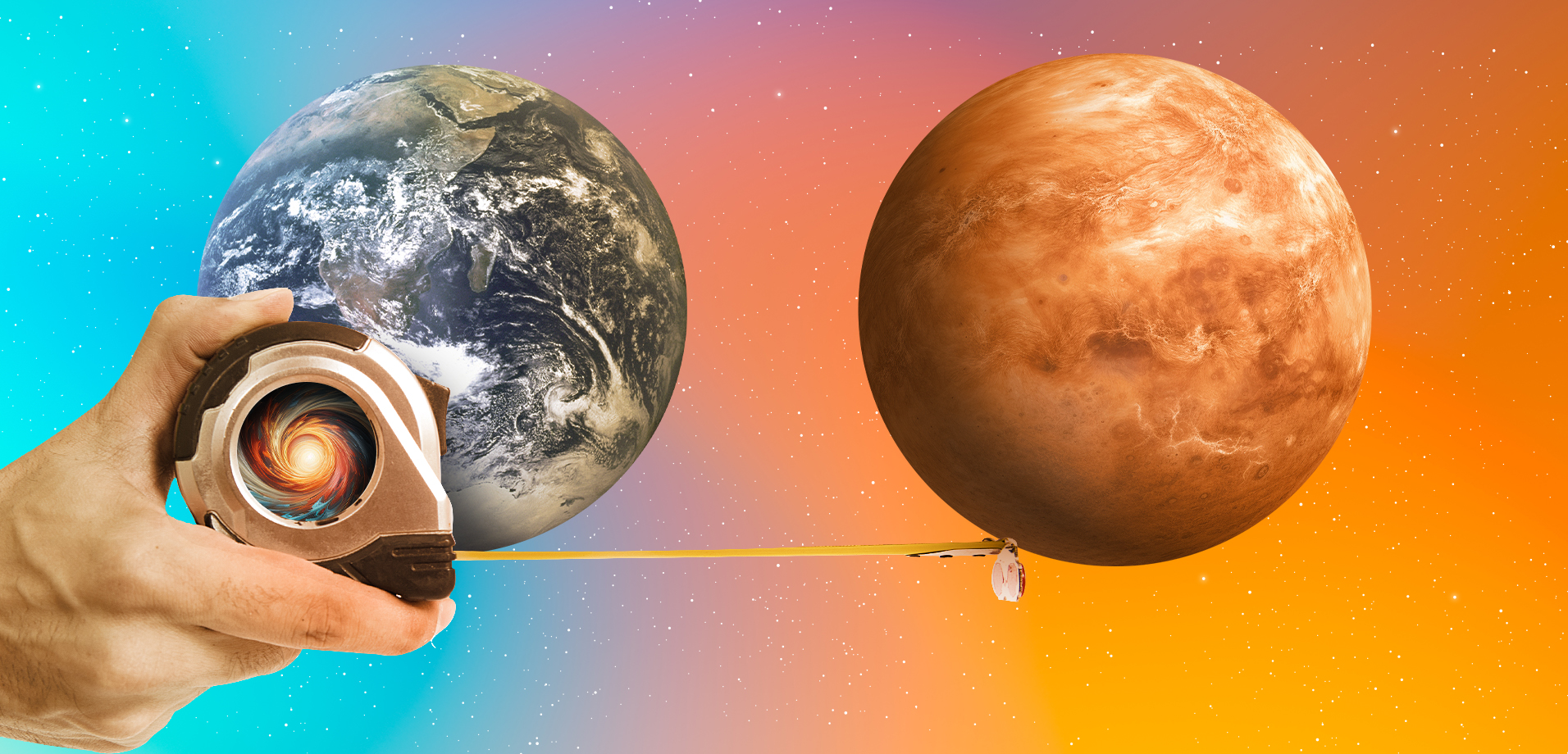 How far is Venus from the Earth and the Sun?