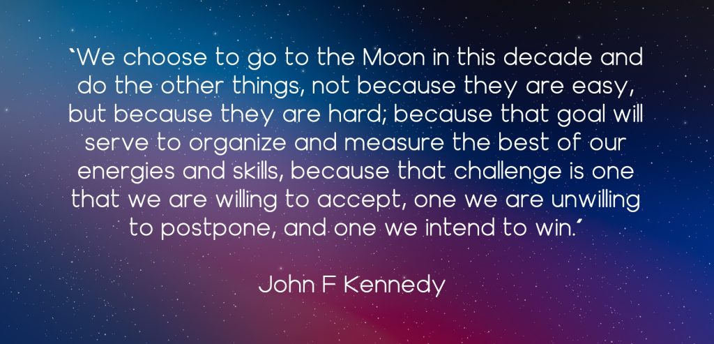 John F Kennedy space quote