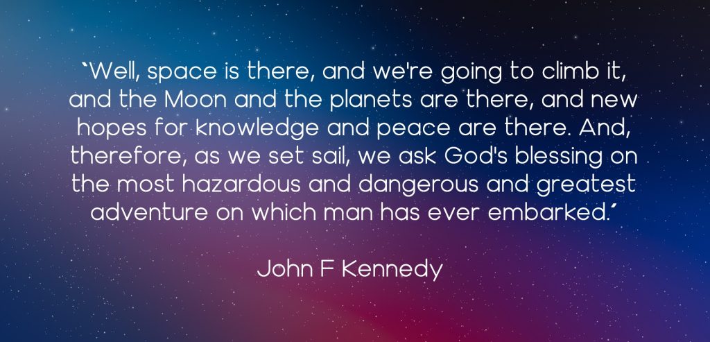 John Kennedy about space 