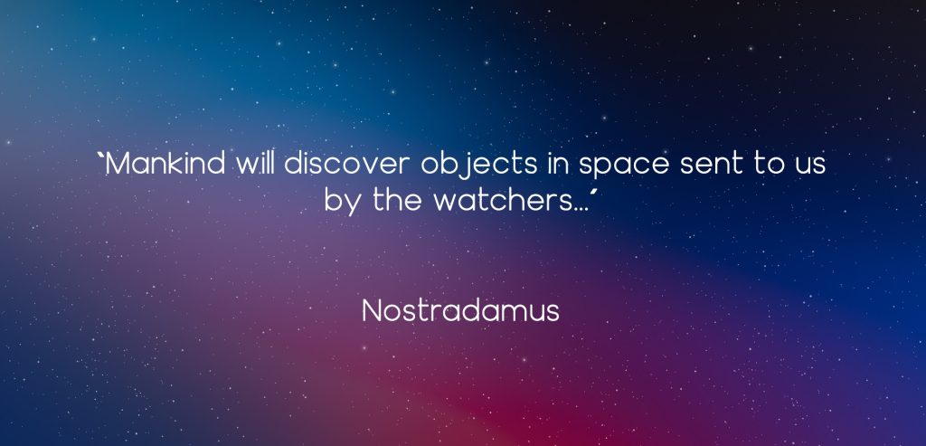 Nostradamus quote about space