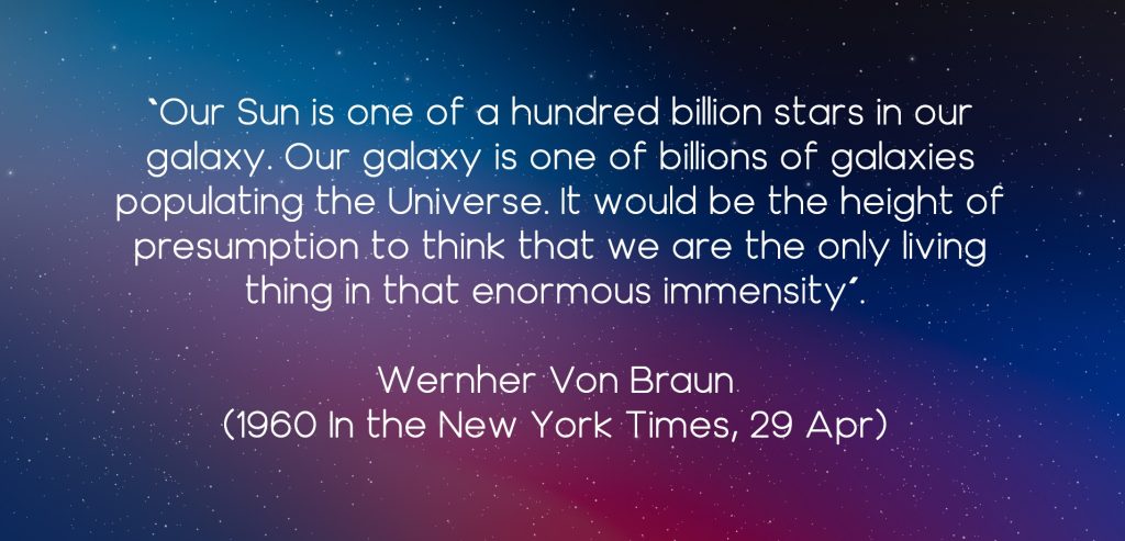 Werner von Braun quote on space