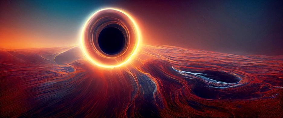Black hole artistic picture