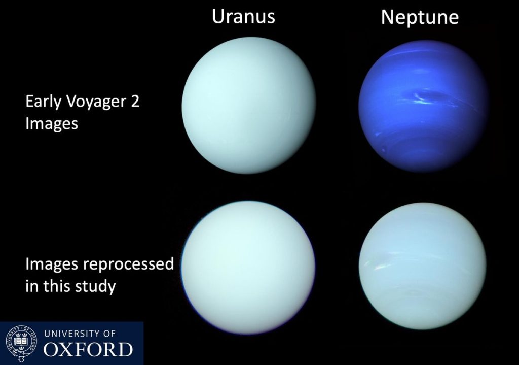 Uranus and Neptune are actually similar blues