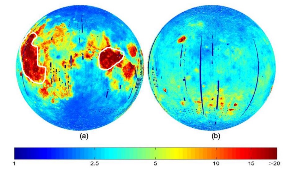 Map of Helium 3 metal on the Moon
