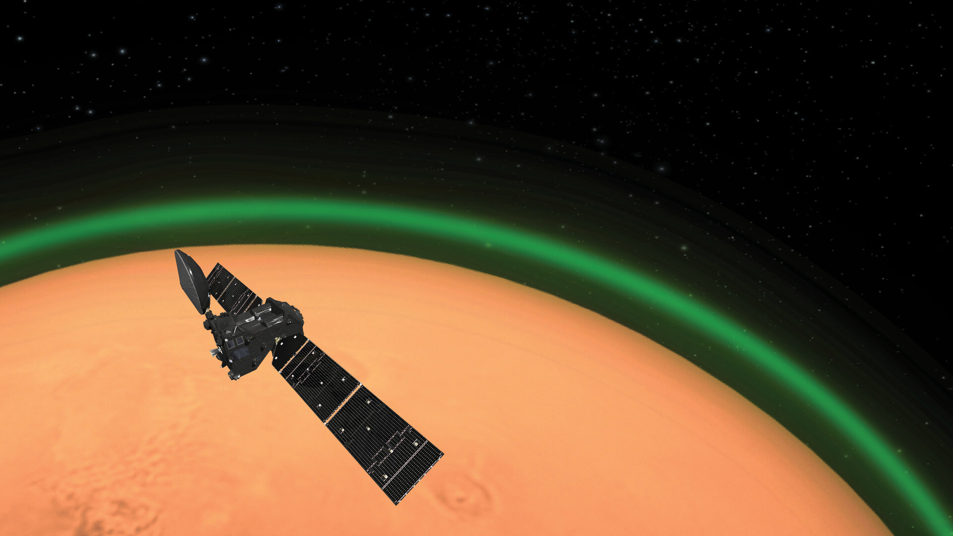 ESA ExoMars sees first-ever Martian green glow