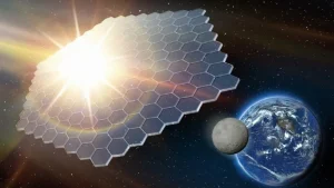 A huge sunshade can be installed at the Sun-Earth Lagrange-1 point to reduce radiative forcing