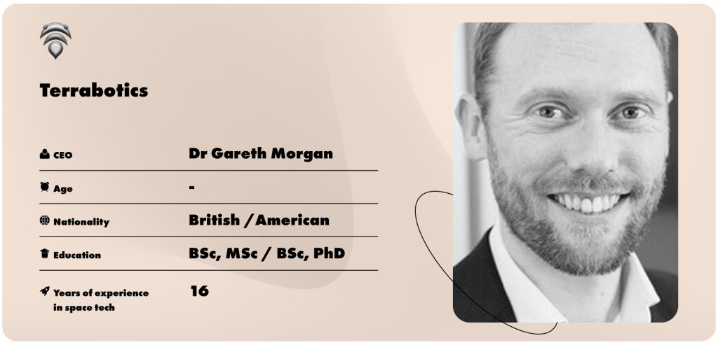 Dr Gareth Morgan, CEO of Terrabotics
