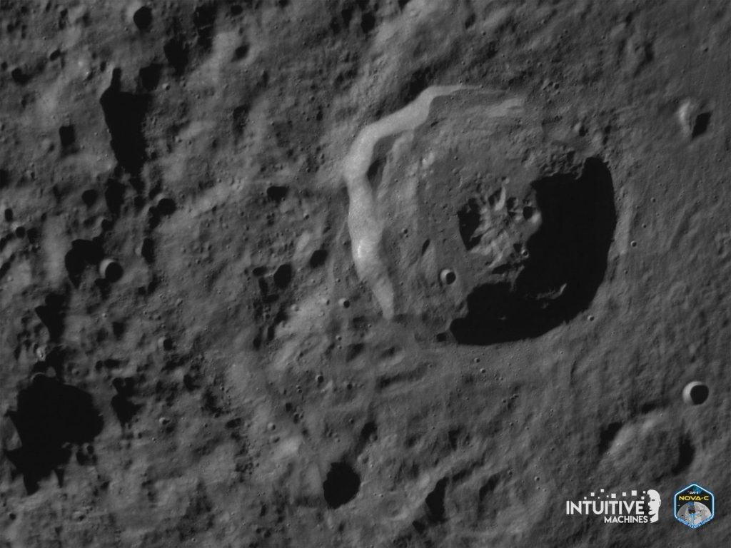 IM-1 crater image Moon