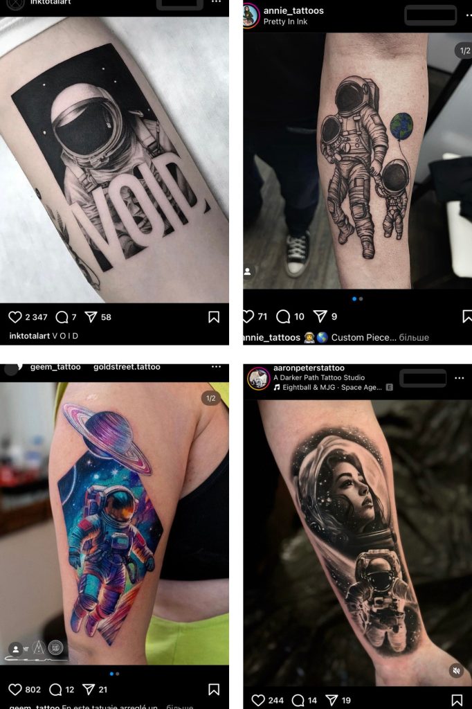Astronaut tattoos