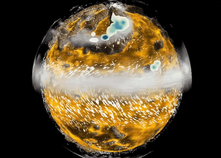 visualisation of climate model of Arrakis