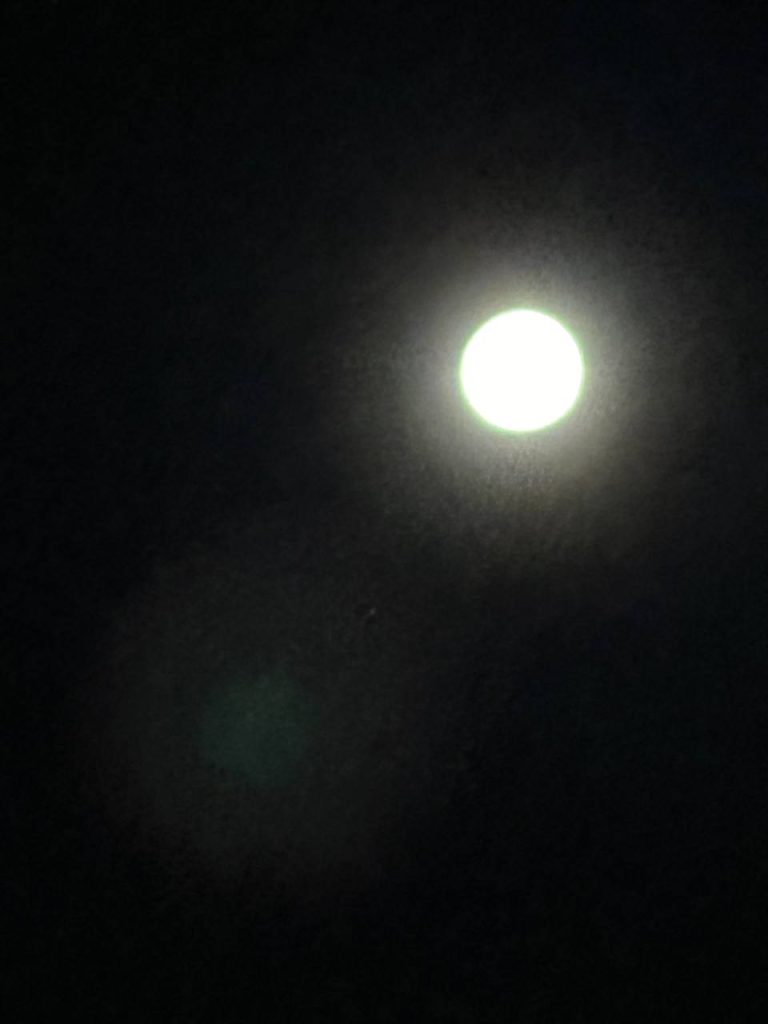 Photo of the Snow Moon made without using night mode
