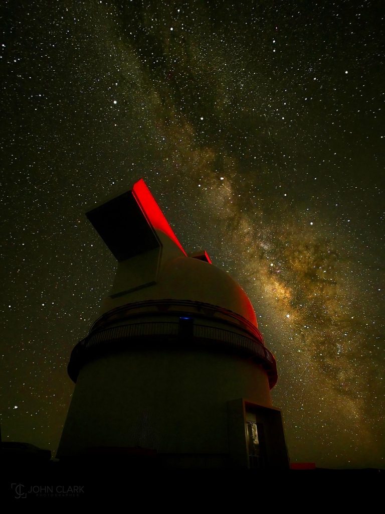 Observatory and the sky full of stars