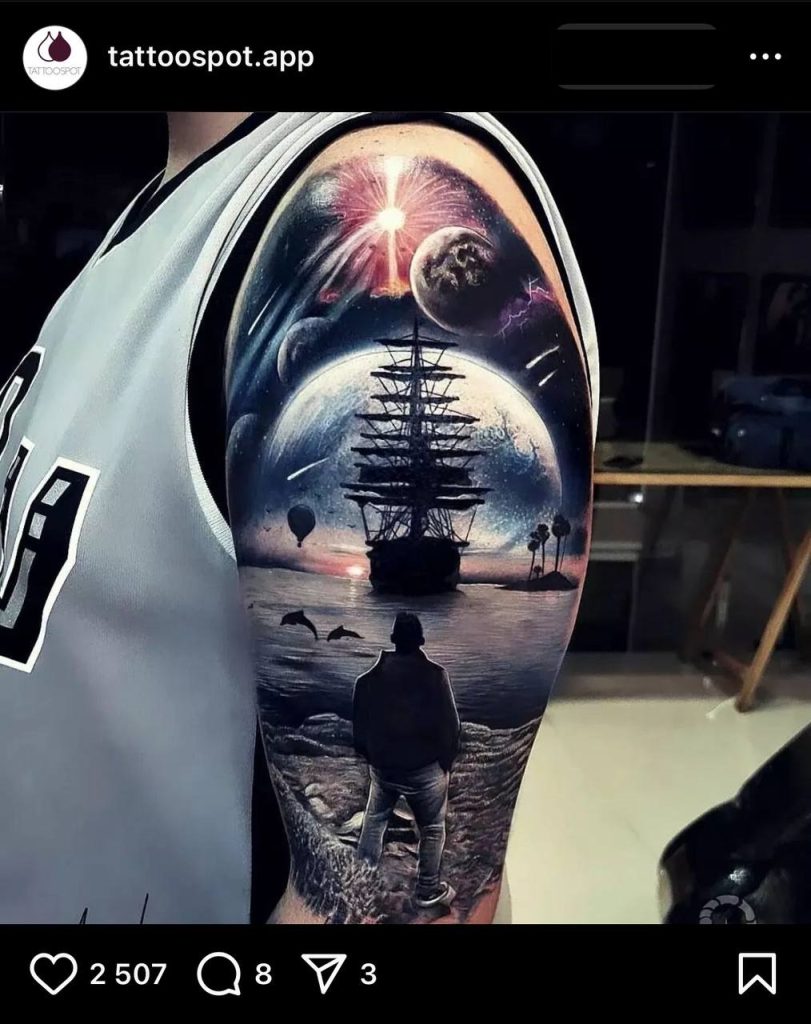 Universe tattoo for him