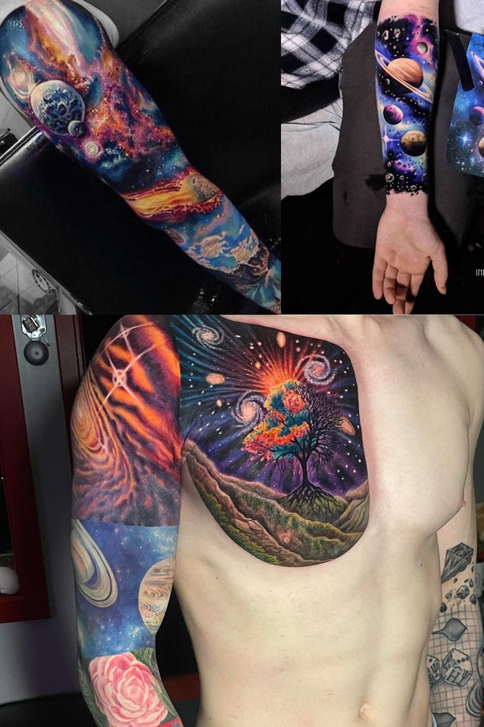 Sleeve universe tattoo sleeve
