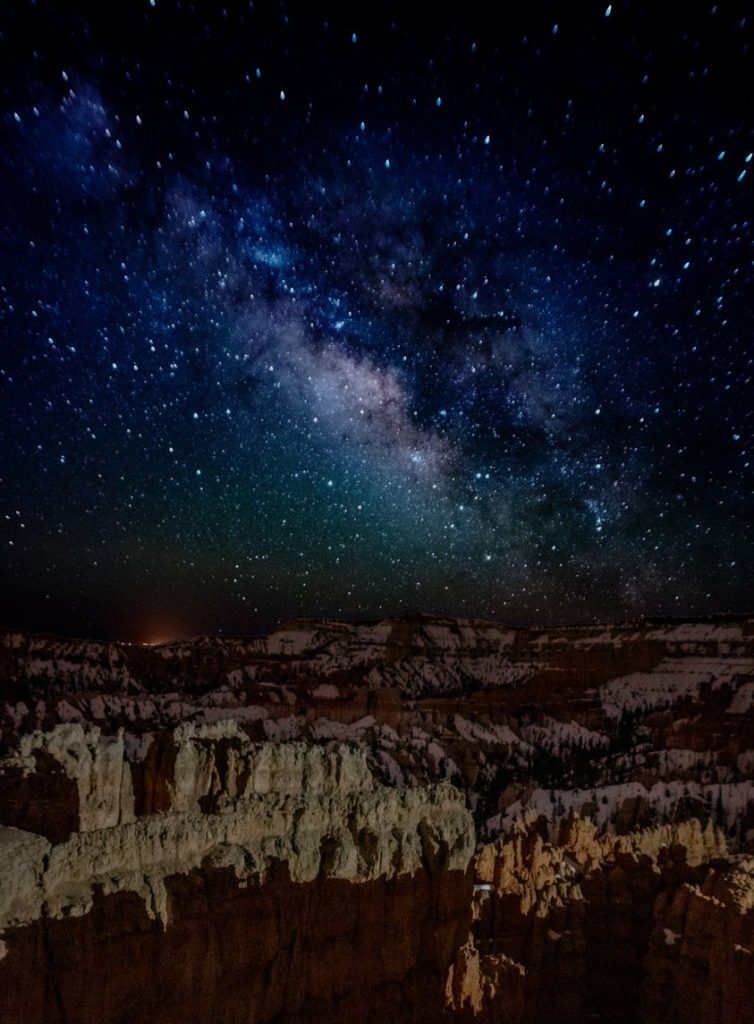 Milky Way Over Bryce Canyon In Utah