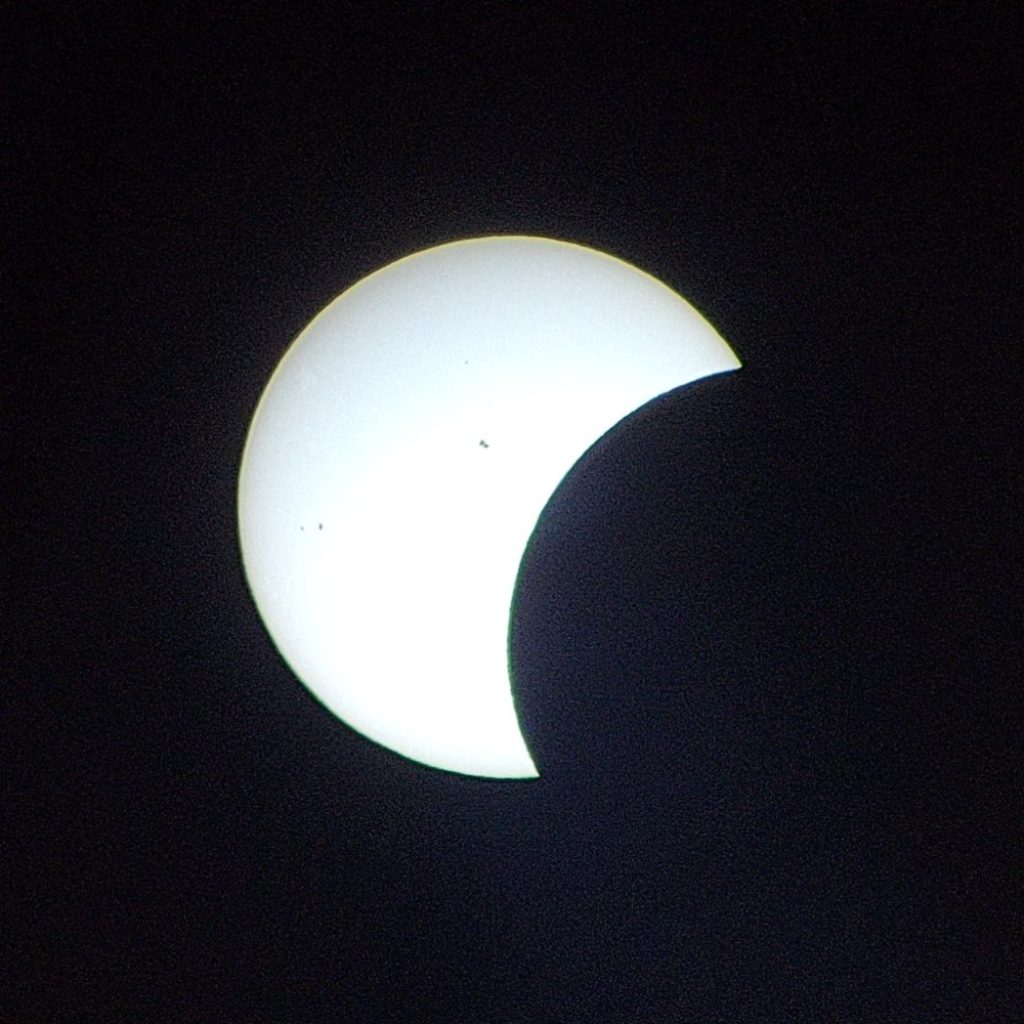 White And Black Solar Eclipse