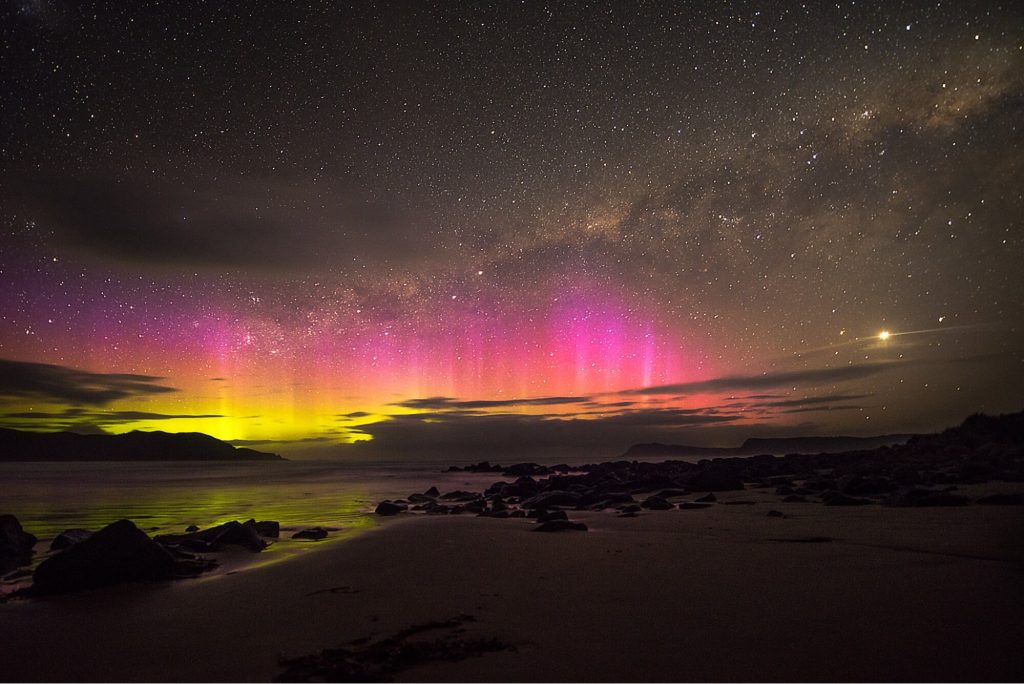 Aurora australis in Tasmania