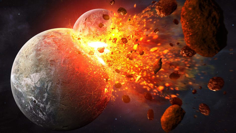 Planet Theia collision
