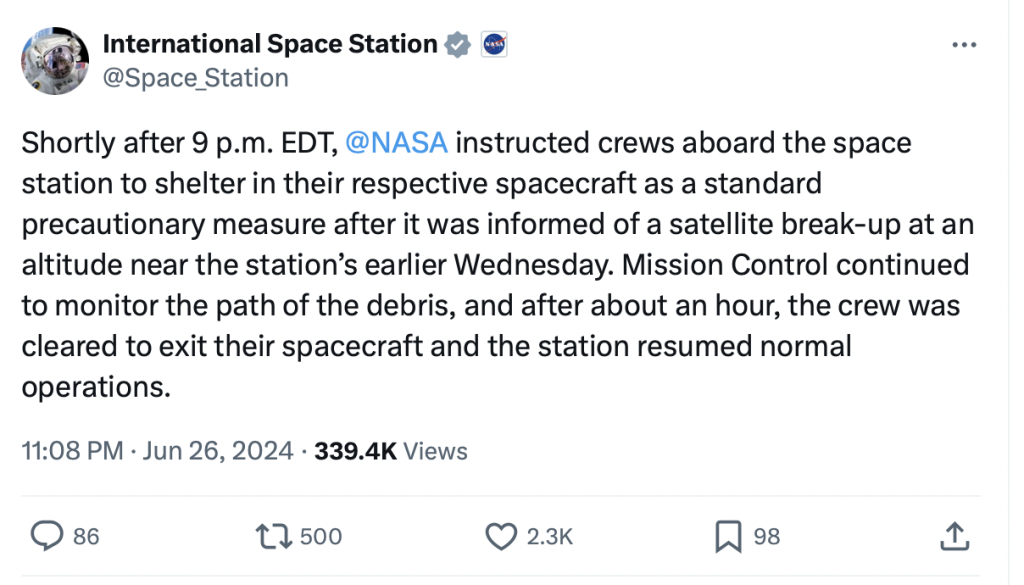 ISS statement