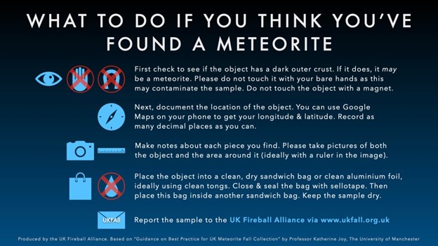 what to do if you found a meteorite guide