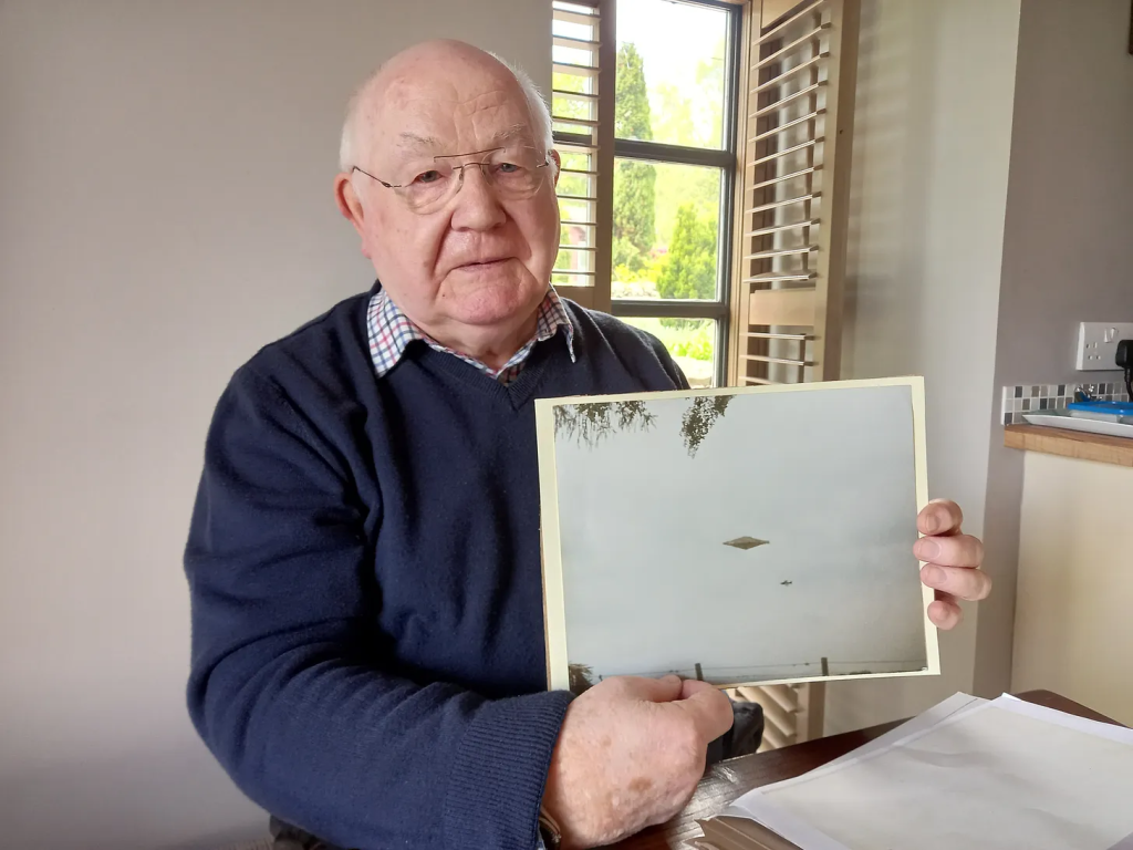Craig Lindsay with his original copy of Calvine UFO