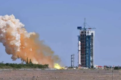Long March 2D launching Zhang Heng-1 02 satellite into space